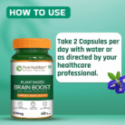 Pure Nutrition Plant Based Brain Boost Cognitive Health Tablets 60 Count