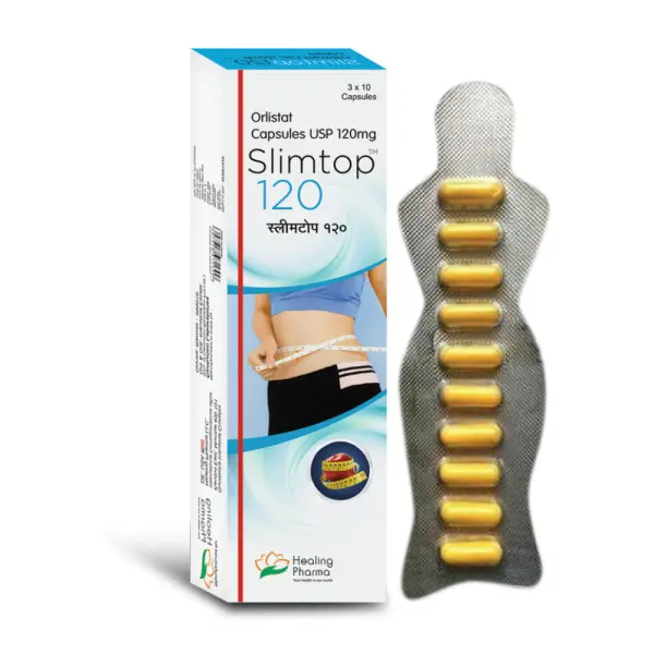 slimtop-120-2 Healing Pharma Slimtop 120mg Orlistat Capsules